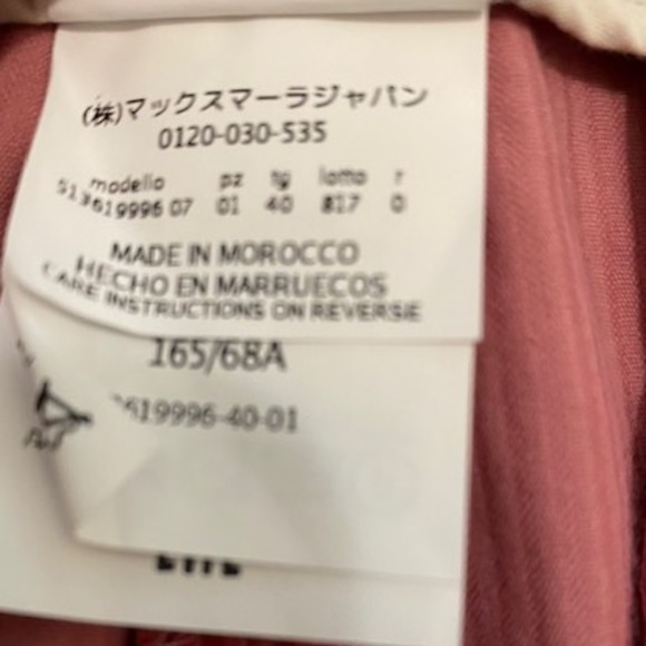 Weekend Max Mara Jedy Slim Cigarette Pink Wide Wale Corduroy Trousers Size 6 - Picture 9 of 9